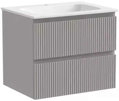 Тумба с раковиной серый матовый 61 см Sancos Snob T SNT60SM + CN7011