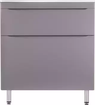 Тумба с раковиной серый матовый 80 см Style Line Бергамо СС-00002315 + СС-00002297