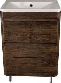 Тумба с раковиной старое дерево 60 см Style Line Атлантика СС-00002207 + СС-00002203