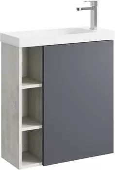 Тумба с раковиной светлый камень/серый матовый 60 см R Aqwella 5 Stars Alba