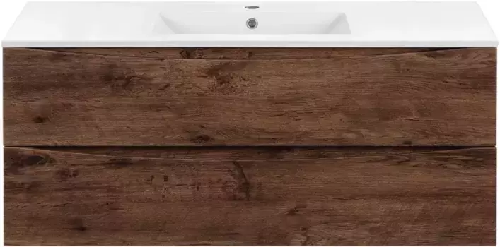 Тумба с раковиной темный дуб 121,5 см Vincea Mia VMC-2MC120RW + VBS-13120