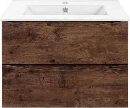Тумба с раковиной темный дуб 61,5 см Vincea Mia VMC-2MC600RW + VBS-13960