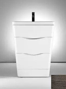 Тумба с раковиной темный дуб 65 см BelBagno Piramide PIRAMID-650-2C-PIA-RW-T