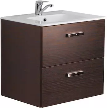 Тумба с раковиной венге 60,5 см Roca Victoria Nord ZRU9000027 + 32799E000