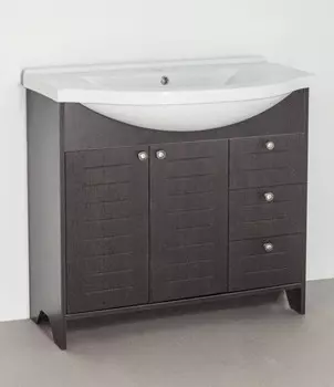 Тумба с раковиной венге 90,5 см Style Line Кантри ЛС-00000463 + ЛС-00000152