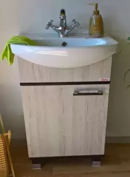 Тумба с раковиной венге/орегон 50 см Sanflor Толедо C0000001823 + 4620008195766