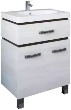 Тумба с раковиной венге/северное дерево светлое 70 см Sanflor Техас H0000001230 + UM-COM70/1