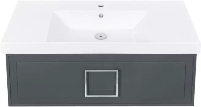 Тумба серо-зеленый матовый 97,6 см La Fenice Cubo FNC-01-CUB-G-100