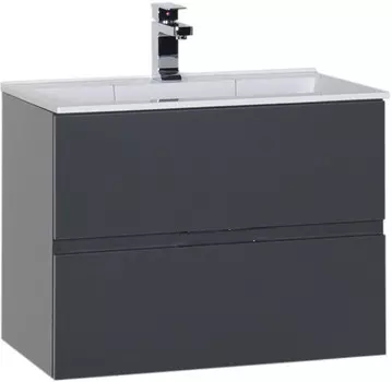 Тумба серый антрацит 69 см Aquanet Алвита 00183992