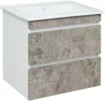Тумба серый бетон/белый 61,4 см Runo Манхэттен 00-00001018