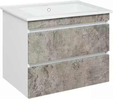 Тумба серый бетон/белый 71,8 см Runo Манхэттен 00-00001019