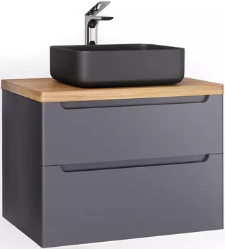 Тумба серый матовый 100 см Jorno Wood Wood.01.100/P/GR + Wood.06.100/LW