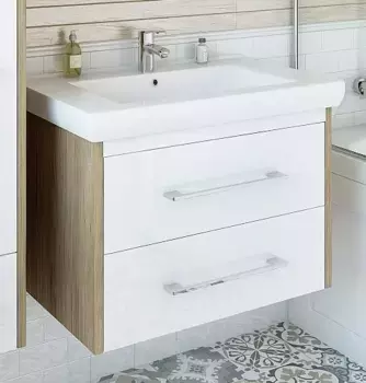 Тумба швейцарский вяз/белый глянец 76,2 см Sanflor Ларго C0002123