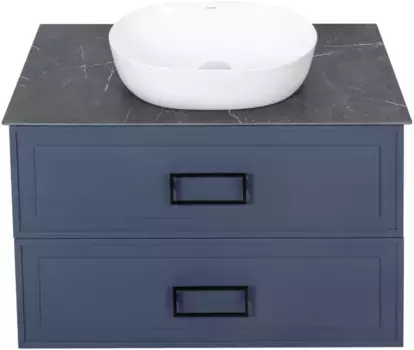 Тумба синий матовый 87,6 см La Fenice Cubo Twin FNC-01-CUB-BG-90-2