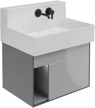 Тумба светло-серый глянец/серый матовый 61,5 см Kerama Marazzi Logica LO.M.65\GRAY