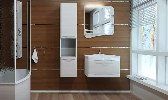 Тумба светлый лен/белый 63,8 см Velvex Iva tpIVA.65-21.26