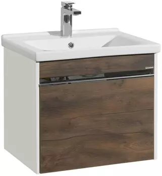 Тумба белый глянец/таксония темная 55 см Акватон Капри 1A230101KPDB0