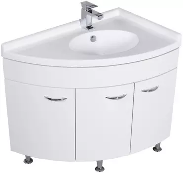 Тумба угловая белый 88 см Aquanet Корнер 00158825