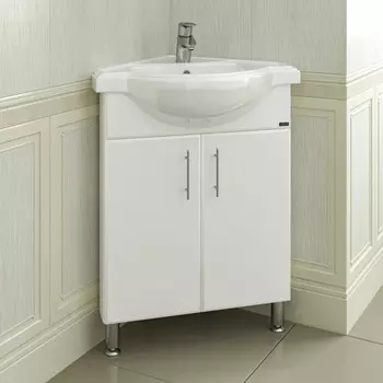 Тумба угловая белый глянец Санта Аврора 216001