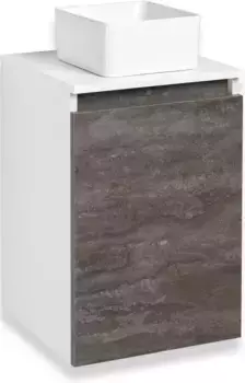 Тумба железный камень/белый 40 см Runo Бари 00-00001376