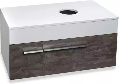 Тумба железный камень/белый 85 см Runo Вудлайн 00-00001343