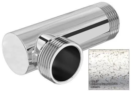 Уголок переходной 1" нар.р. - 1" нар.р. античное белое золото Сунержа 10-1506-1010