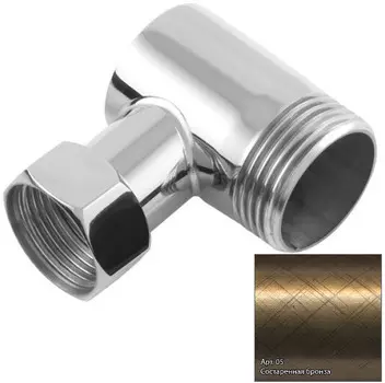 Уголок переходной 1" нар.р. - 3/4" н/г состаренная бронза Сунержа 05-1505-0134