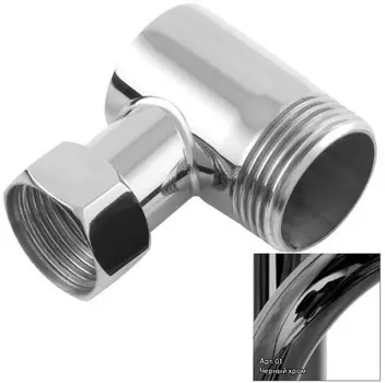 Уголок переходной 1" нар.р. - 3/4" н/г черный хром Сунержа 01-1505-0134