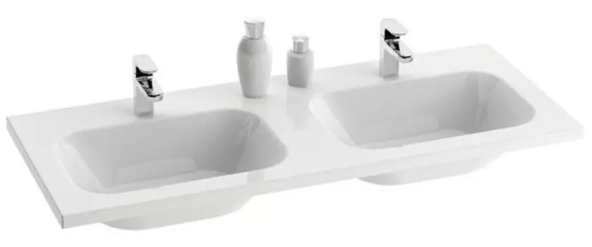 Умывальник двойной 120 см Ravak Chrome 1200 cо скрытым переливом XJG01212000