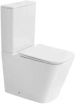 Унитаз-компакт безободковый с сиденьем микролифт Abber Rechteck AC1210TMW