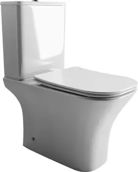 Унитаз-компакт безободковый с сиденьем микролифт Ceramica Nova Alfa CN9002