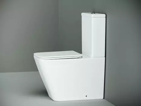 Унитаз-компакт безободковый с сиденьем микролифт Ceramica Nova Cubic CN1803