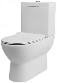 Унитаз-компакт безободковый с сиденьем микролифт Creo Ceramique Brest BR1002R+BR1003+BR1001