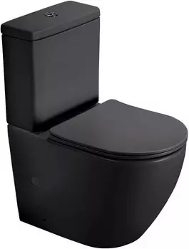 Унитаз-компакт безободковый с сиденьем микролифт SantiLine SL-5016MB