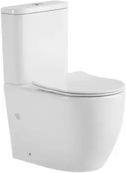 Унитаз-компакт Black & White 7789W безободковый, с сиденьем микролифт, белый