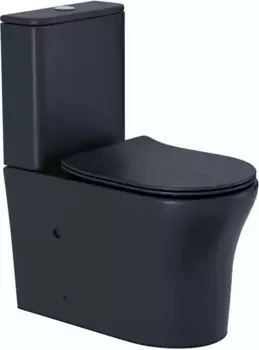 Унитаз-компакт Ceruttispa Adige CT9244 безободковый, с сиденьем микролифт, черный матовый
