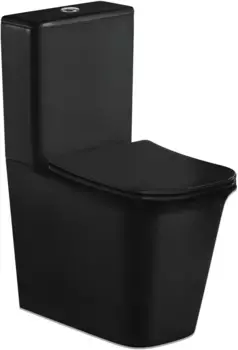 Унитаз-компакт Ceruttispa Arno CT9827 безободковый, с сиденьем микролифт, черный матовый