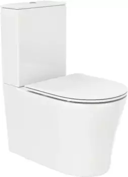 Унитаз-компакт Ceruttispa Santa CT8916 безободковый, с сиденьем микролифт, белый