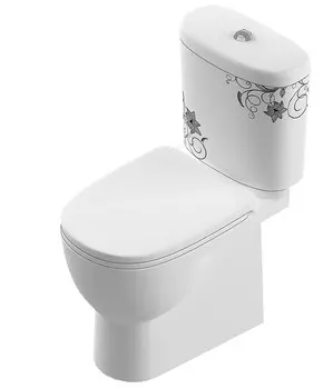 Унитаз-компакт с сиденьем микролифт Sanita Luxe Art Flora SL900204