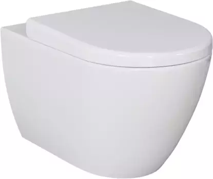 Унитаз подвесной Ambassador Queen 113T20001R-112T20001 безободковый, с сиденьем микролифт, белый глянец