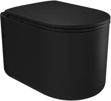 Унитаз подвесной AXA Delano WCWH9001007 безободковый, с сиденьем микролифт, черный матовый