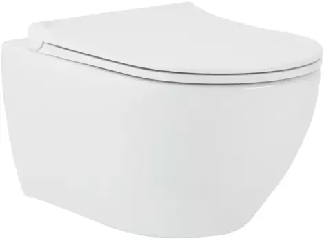 Унитаз подвесной beWash Bogen 88303601 безободковый, с функцией биде, с сиденьем микролифт, белый