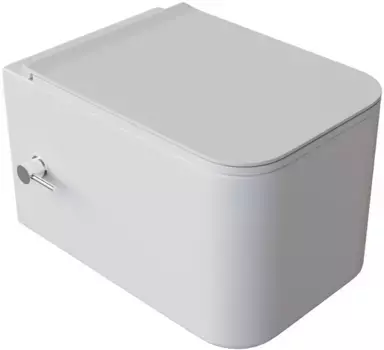 Унитаз подвесной Boheme Mane 970-SET-2-MW безободковый, с функцией биде, с сиденьем микролифт, белый матовый
