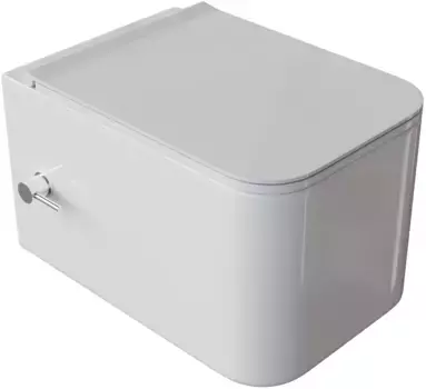 Унитаз подвесной Boheme Mane 970-SET-2-W безободковый, с функцией биде, с сиденьем микролифт, белый