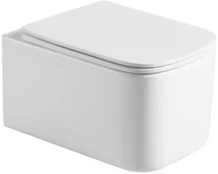 Унитаз подвесной Boheme Mane 970-SET-MW безободковый, с сиденьем микролифт, белый матовый