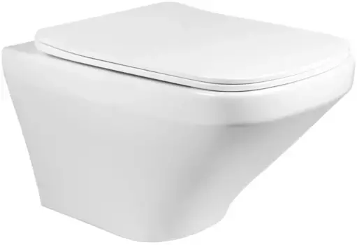 Унитаз подвесной Bond Cube F11-10 безободковый, с сиденьем микролифт, белый глянец