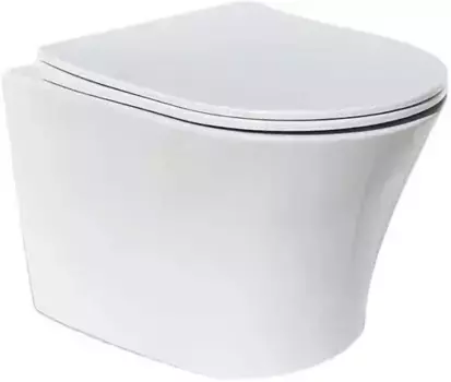 Унитаз подвесной Ceruttispa Adige Aria CT7837 безободковый, с сиденьем микролифт, белый