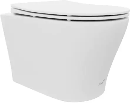 Унитаз подвесной Ceruttispa Adige Aria CT9245 безободковый, с сиденьем микролифт, белый матовый