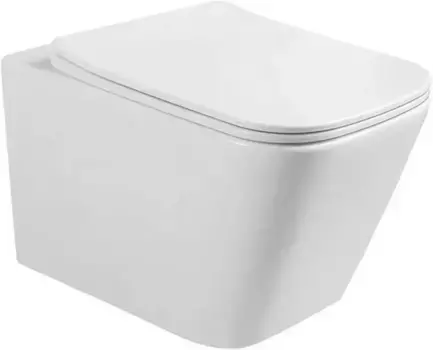 Унитаз подвесной Ceruttispa Maiella Aria CT9164 безободковый, с сиденьем микролифт, белый матовый