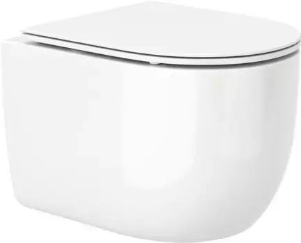 Унитаз подвесной Ceruttispa Oglio Aria CT9237 безободковый, с сиденьем микролифт, белый матовый